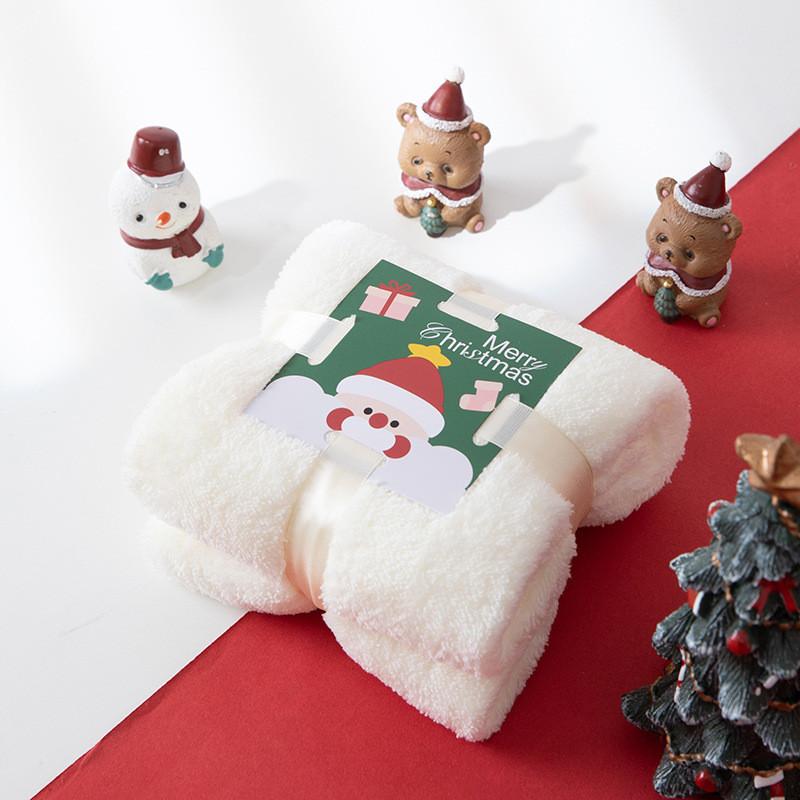 Christmas Holiday Towel With Coral Fleece Material For Festive Gift Giving