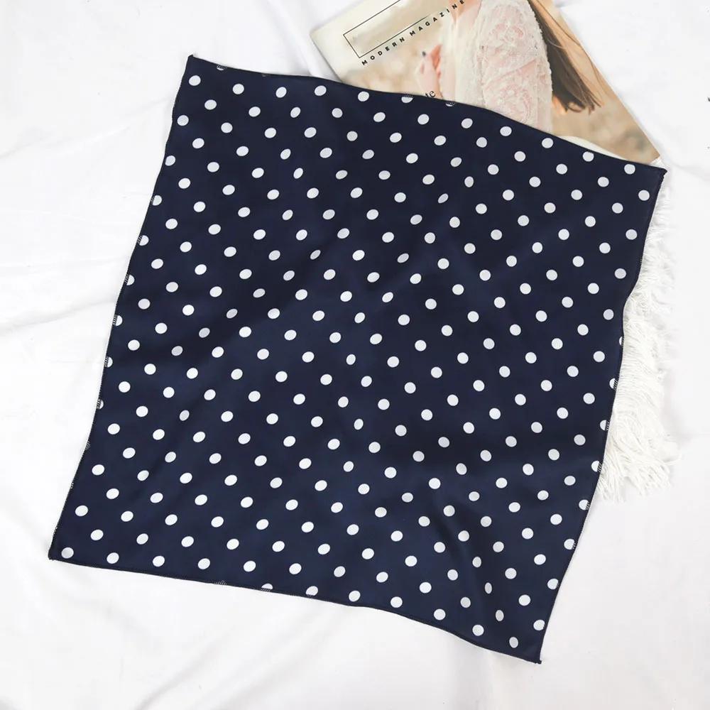 Fashion Dot Neck Scarf 50cm Square Handkerchief for Women Hair Band The New Year Gift Print Bandana Ladies Daily Accessories