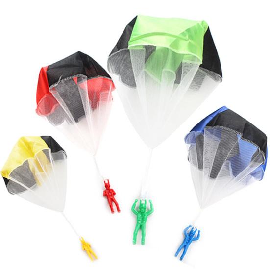 

1 Set Parachute Toy with Figure Soldier Compact Kids Adults Hand Throwing Parachute Game for Kindergarten