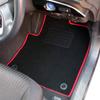 Fenice Car Floor Mats and Luggage Mat Made in Japan with Daihatsu Rocky and Toyota Raize 200 Black with Red Locking Stays in Place Accessories Set,