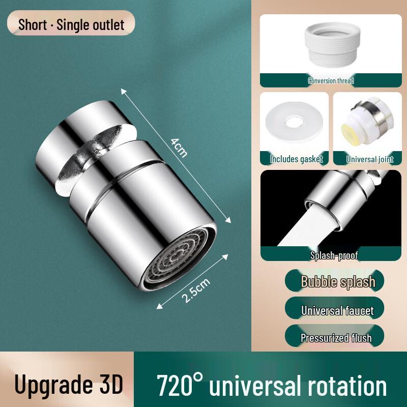 Universal Rotatable Faucet Extender with Anti-Splash Filter