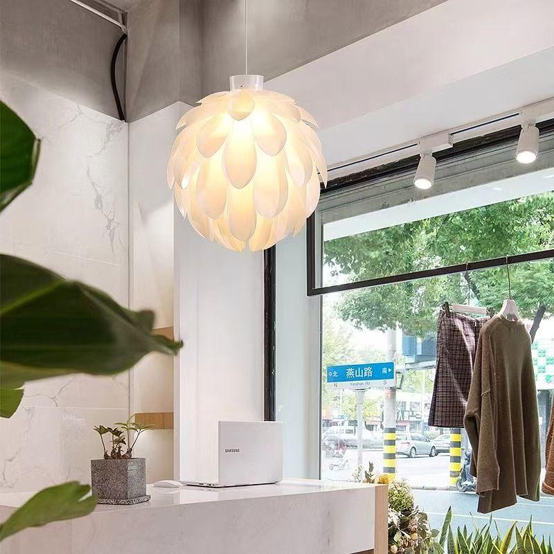 Pinecone Flower Ball Bedroom Living Room Pendant Light Lampshade Minimalist Style PP Petal Restaurant Bar Counter Pendant Light Cover