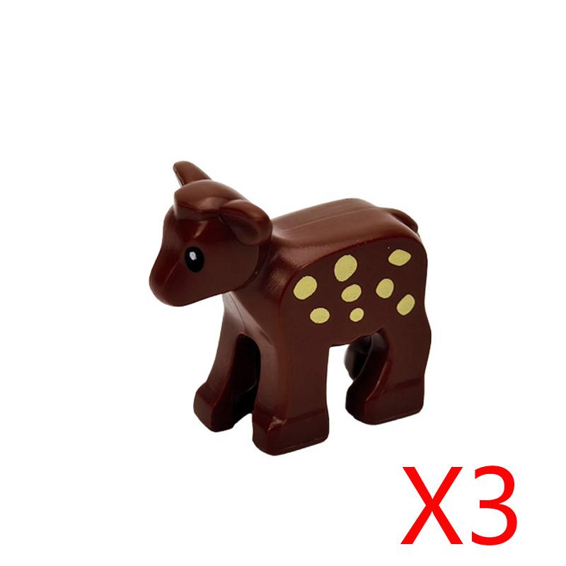 MOC Animal Scene Building Blocks Zoo Elephants Giraffes Chimpanzee Camels Goats Camel Parrots Pigeon Accessories Bricks Toys N09