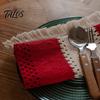 Striped Farmhouse Table Runner Boho Runner, Fringed Edge Cotton Linen Rustic for Home Decor Dining Table, Holiday Party Decoration Decorative