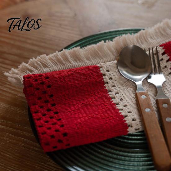 Striped Farmhouse Table Runner Boho Runner, Fringed Edge Cotton Linen Rustic for Home Decor Dining Table, Holiday Party Decoration Decorative