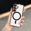 For Samsung Galaxy S25/S24 Magnetic Case Electroplated 2.0mm Acrylic TPU Phone Back Cover