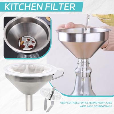 Household Stainless Steel Funnel, Stainless Steel Funnel, Used For Filling Bottles To Transfer Liquids
