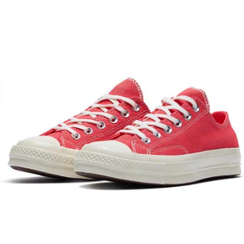 Converse 1970s Round Toe Lace-up Non-Slip Low Top Espadrilles Women's Red