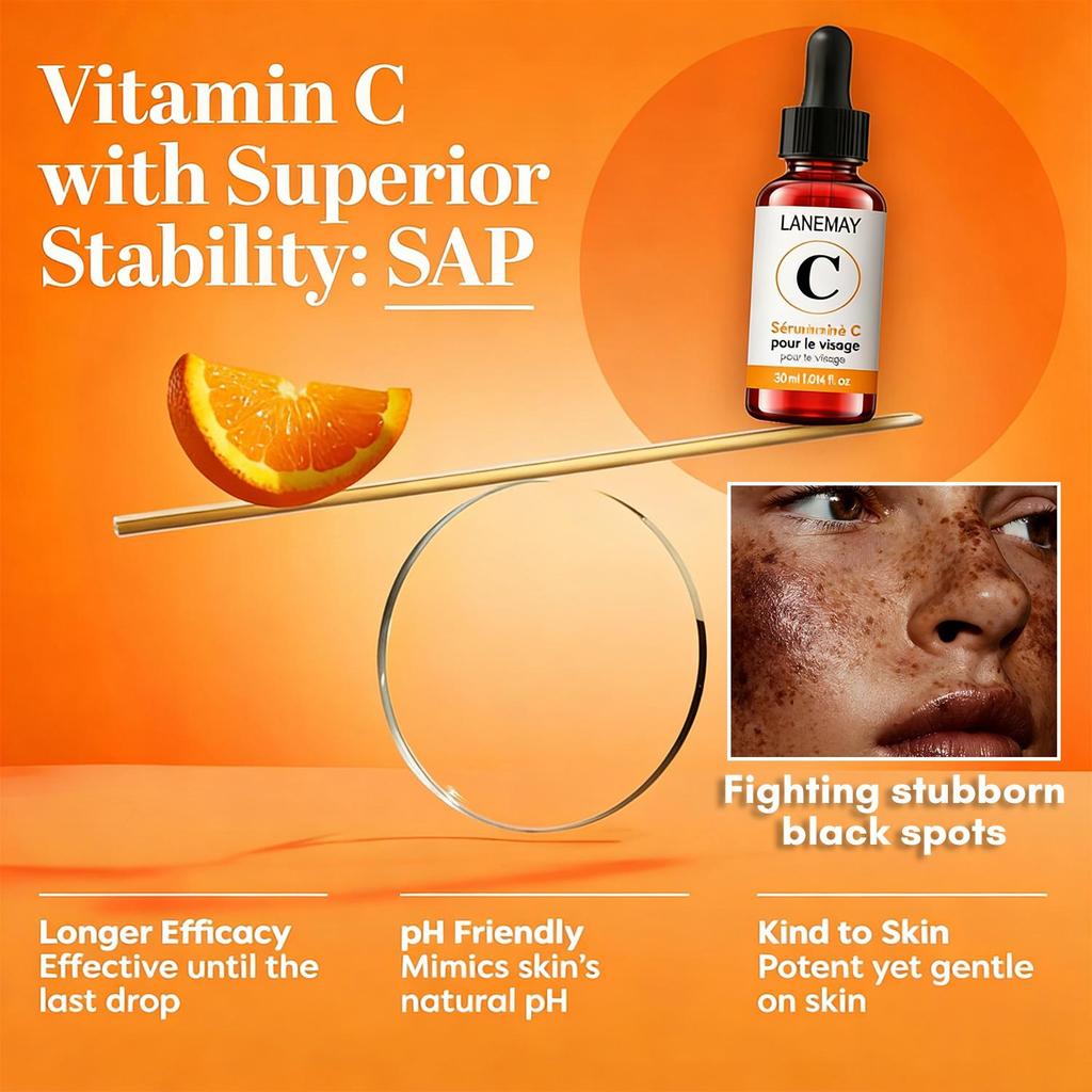 VITAMINE C SERUM-Brightens & Evens Skin Tone-Nourishes & Hydrates-Fades The Look Of Dark Spots-Suitable For All Skin Types, 30ml