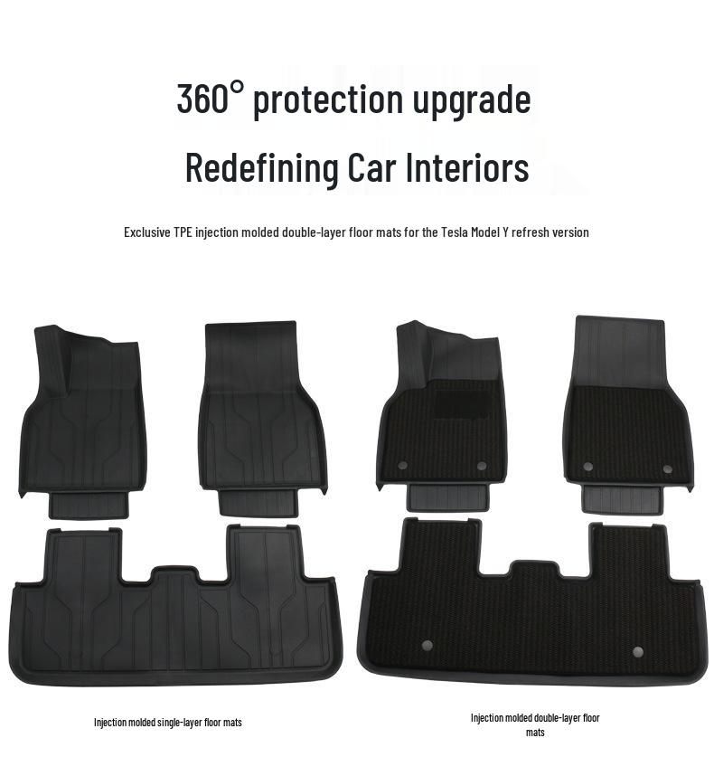 Telsa Model Y Full-Coverage Right-Hand Drive Floor Mats - Ideal Accessories