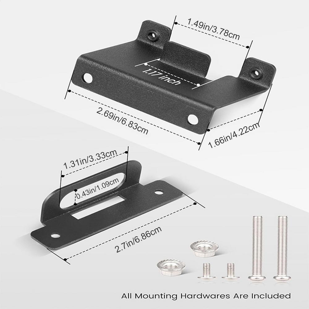 Trailer Wiring Mounting Bracket Heavy-Duty Plug Rack Trailer Wiring Harness Mounting Bracket For Garage Rv Car Replacement чёрный