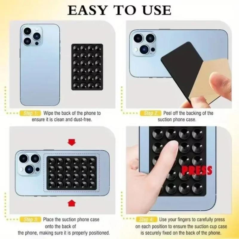 Double-Sided Silicone Suction Pad - Adhesive Rubber Sucker for Mobile Phone Fixing