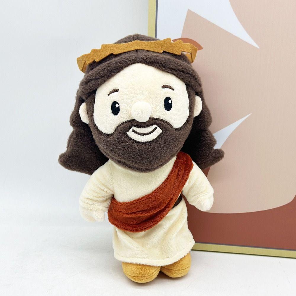Sofakissen Heimdekoration Jesus Baumwollpuppe Plüschkissen Schlaf Umarmung Stofftier Jesus 28cm Cartoon Jesus Plüschtier Geburtstagsgeschenk