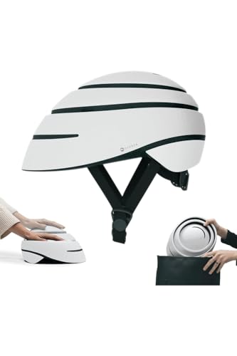

CLOSCA LOOP Bicycle Helmet for Adults, Foldable, Portable, Lightweight, Unisex, Stylish [Japanese Instructions Included] (White, Size L)