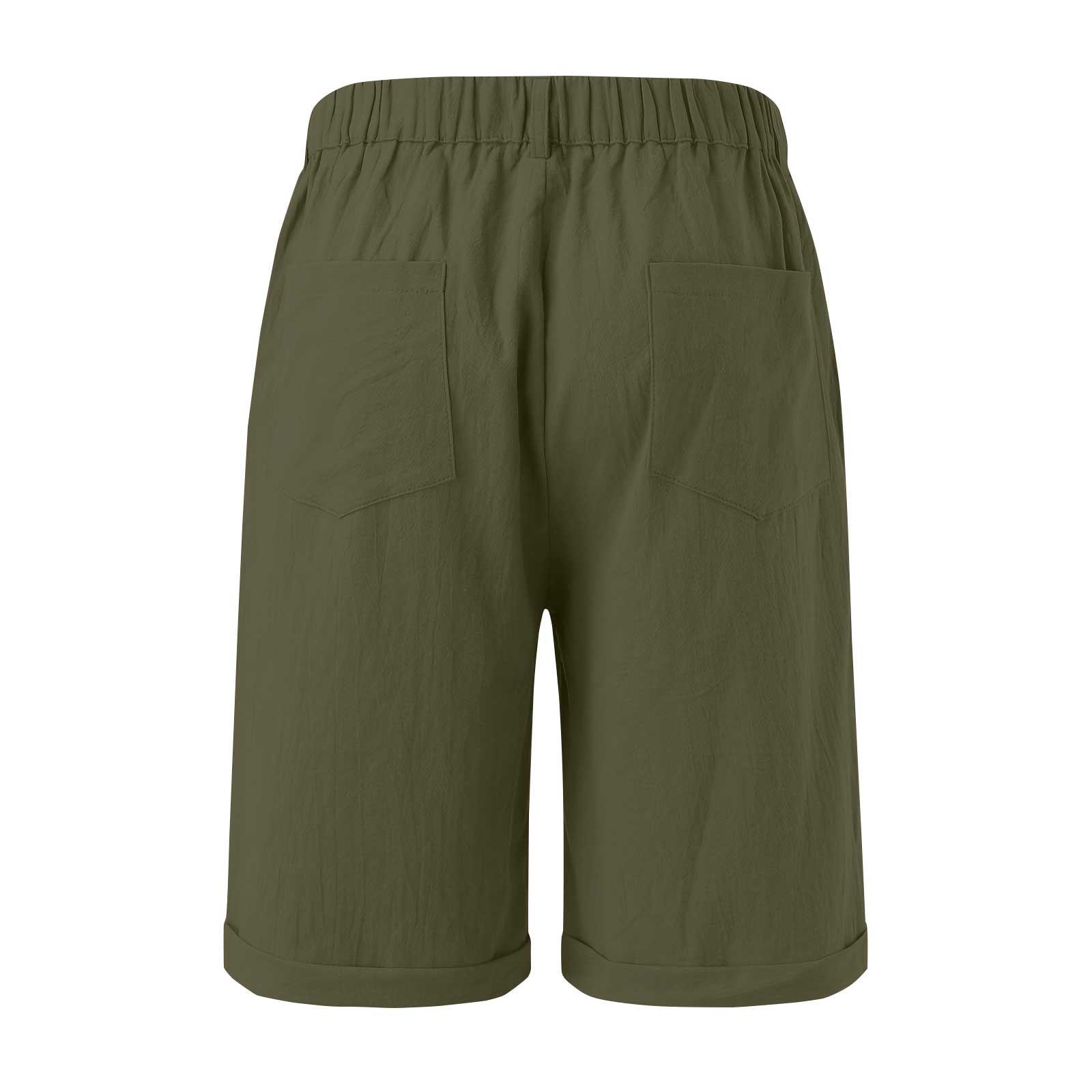 Мужские спортивные хлопковые льняные повседневные свободные шорты Повседневные пижамы — фото 4