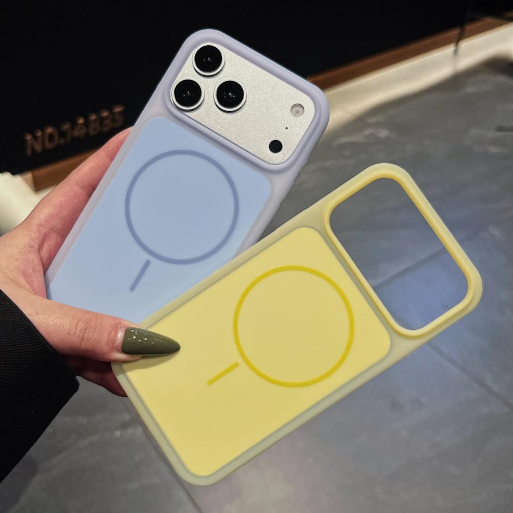 Frosted Silicone For Magsafe Phone Case For iPhone 17 16 15 Pro Max Soft Bumper Wireless Charge Shockproop Magnetic Cover