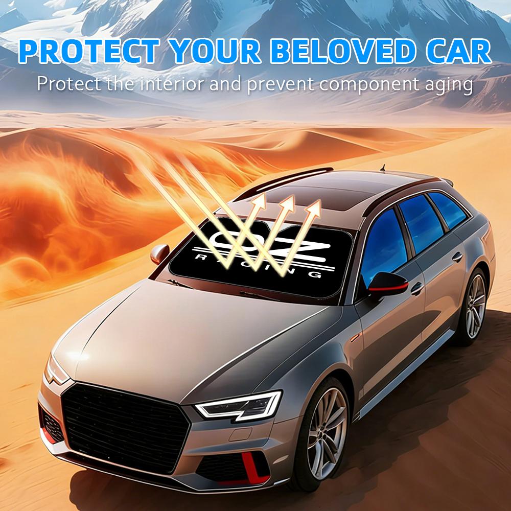 OZ O.Z Racing Sun Visor Reusable Aluminum Foil UV Protector Heat Three-layer Insulation Windshield SunshadesWindshield Sunshades 1