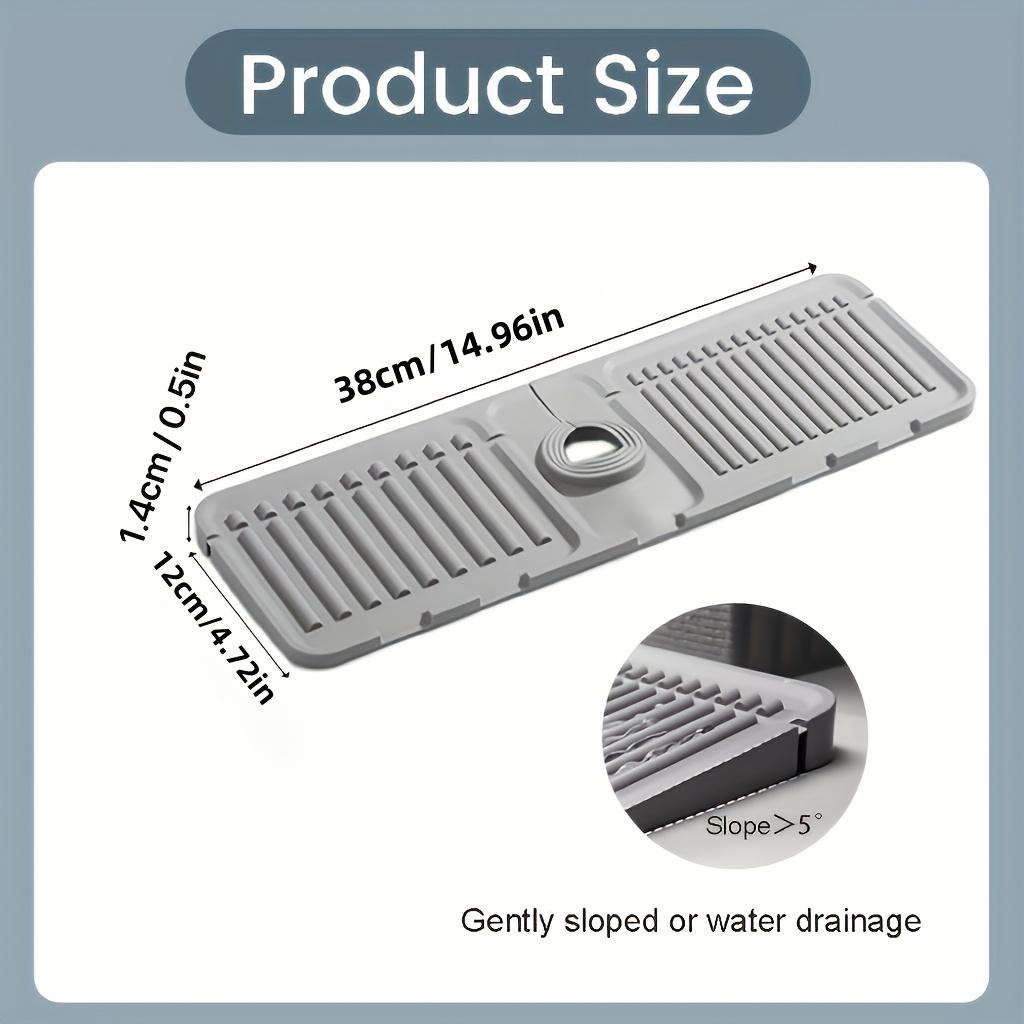 1pc Faucet Splash Guard Mat - Non-Slip Quick-Drying Sink Protector for Kitchen, Bathroom Vanity & Laundry Room, Easy-to-Clean Minimalist Design