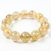 Jewelry Town Shosenkyo Rutilated Quartz 17cm Inner Power Stone for Good Fortune and Career [Eigado] Bracelet, 15.5mm Beads, Diameter,