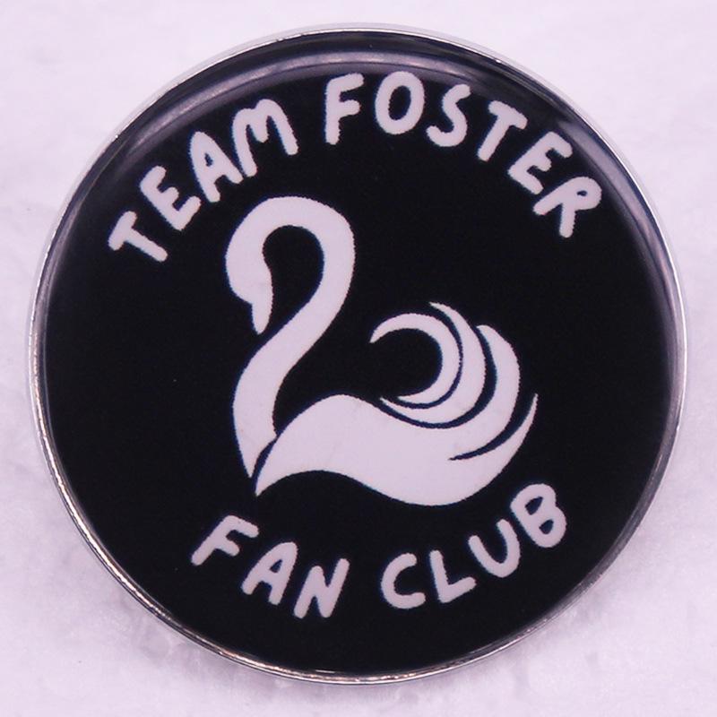 Swan Logo Team Fan Club Brooch