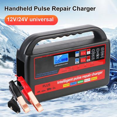 3A/24V 5A/12V RV Battery Chargers Storage Cell Maintance With Switch Car Battery Charger Digital Intelligent Pulse Repair 130W
