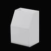 EWOO SUPPLY 12cm key white acrylic donation box with white box wide, built-in type, key, YS-1028