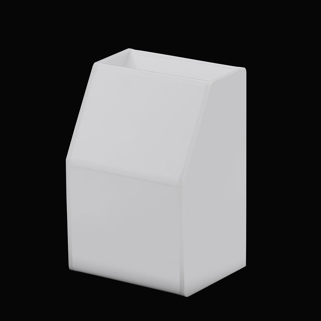 EWOO SUPPLY 12cm key white acrylic donation box with white box wide, built-in type, key, YS-1028