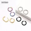 Stainless Steel Double-Sided Round Wire Earrings - European and American Fashion, Versatile and Simple Ins Style