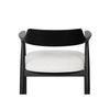 Chaise - MUVOE - Kennedy - Bois de frêne noir/blanc - Assise rembourrée - Design intemporel