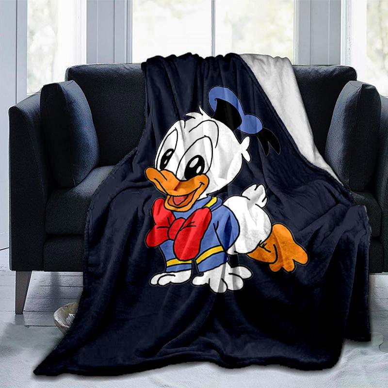 1pc, Donald Duck Cartoon Print Blanket Home Decor, Couch Throw, Outdoor, Gift for Friends, Flannel Blanket