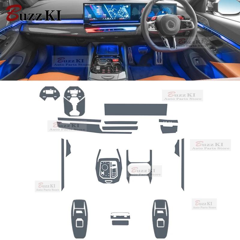 Per BMW M5 G90 PHEV 2024-2025 Pellicola Protettiva in TPU Pretagliata per Console Centrale di Navigazione Interno Auto Adesivo Antigraffio