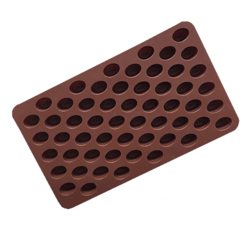 Coffee Beans Shaped Silicone Chocolate Mold for Jelly Pudding Ice Cube Tray Candy Dessert Pastry Cookie Baking Decorating Tools