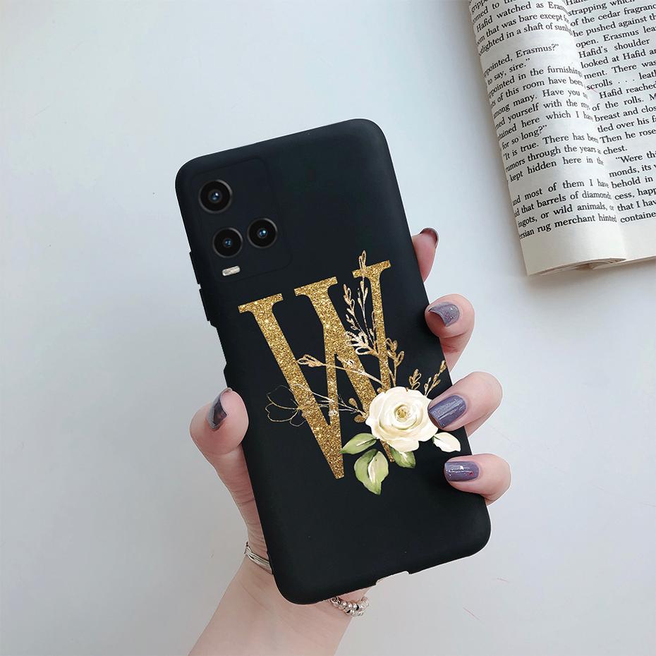 Für Vivo Y21 Y21s Y33s Hülle Niedliche Buchstaben Weiches Silikon Handy Rückseite Für Vivo Y33s Y 33s 21 s VivoY21 Hüllen TPU Fundas Coque