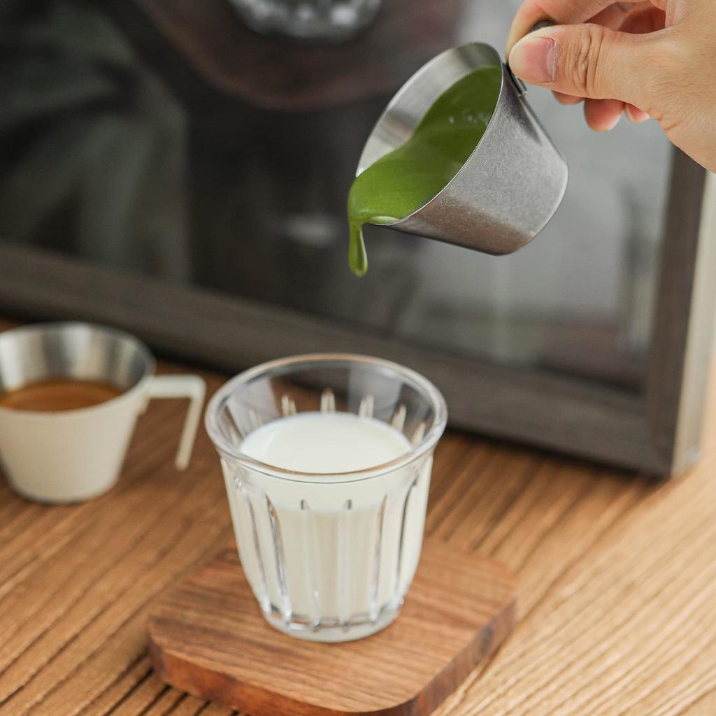 MHW-3BOMBER Espresso Shot Cups with Handles, 2-Pack Espresso Measuring Cups for Barista Coffee, Tartar Sauce, and Dressing (Matte Glossy) G6196-OS