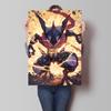 Hot Selling Anime Pokemon Lucario High Quality Retro Canvas Poster HD Printing Home Living Room Decor Holiday Gift Classic