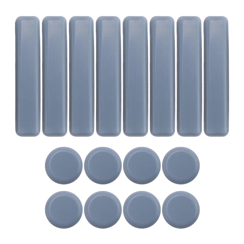 ABGR-16 Pcs Furniture Glides PTFE Sliders Self-Adhesive Furniture Glides Set Round Square For Furniture Easy Movers