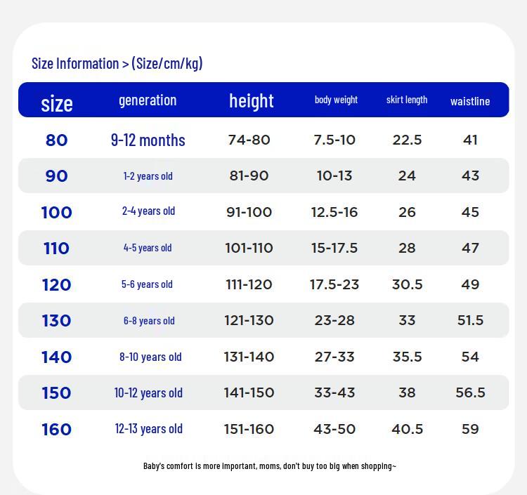 minibala Girls' Preppy Denim Pleated Skirt