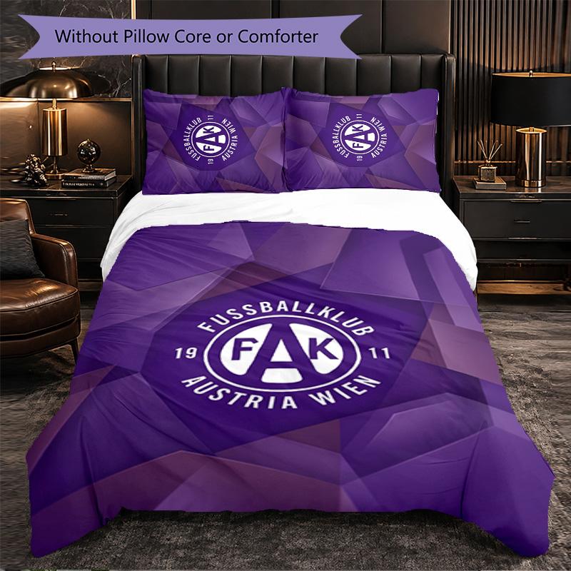 Austria Wien FC Themed Bedding 3Pcs Duvet Cover Set Decorative Bed Linen For Teen Room Home Decoration