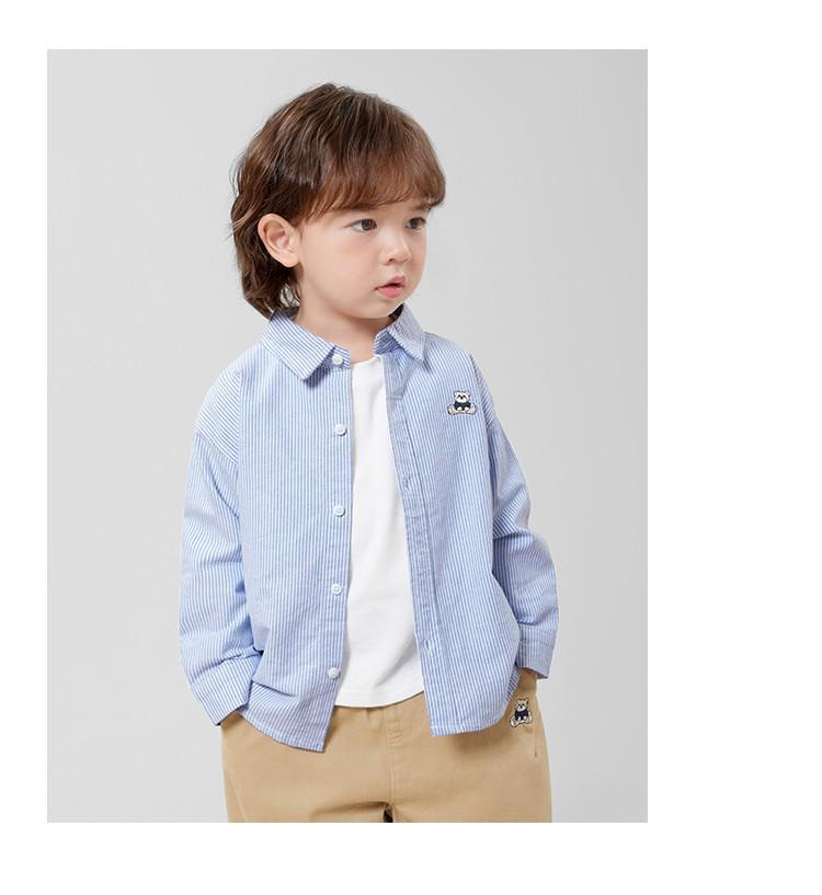 Trendy European Boys' Long Sleeve Casual Shirt - Spring/Autumn Kids' Clothing
