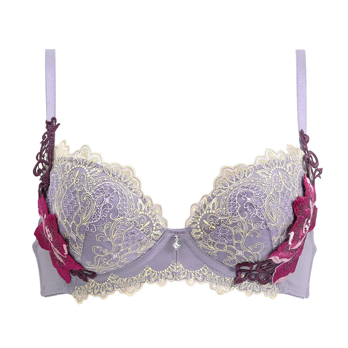 

Himiko Серия 016 Бюстгальтер Большого Размера Менее 80 B C D E F Кружевное Белье [himico] (GY-Серый, D75)