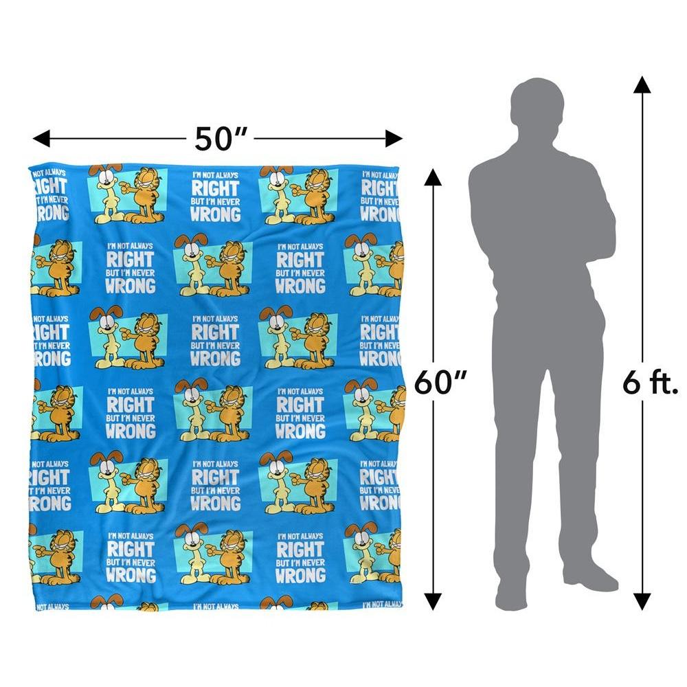 Garfield Not Always Right Silky Supersoft Blanket