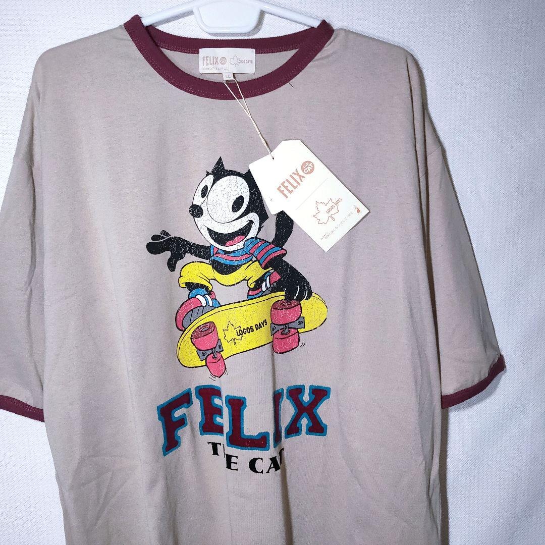 

[USED] Felix the Cat Skateboard Logo Ringer Short Sleeve T-Shirt, Size XL