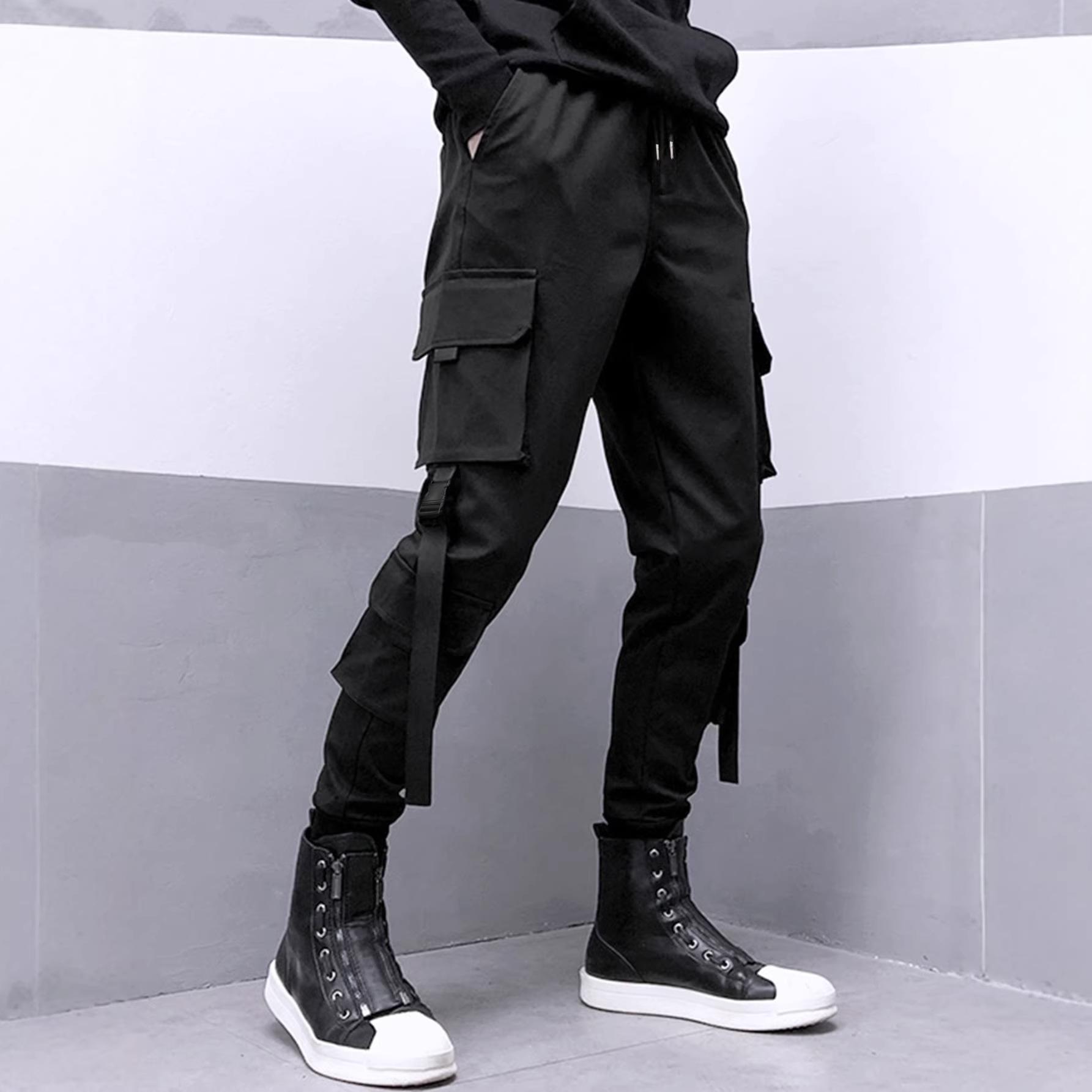 

Men s Trendy European & American Workwear Harem Joggers: Slim Fit Casual Pants for Spring/Autumn S