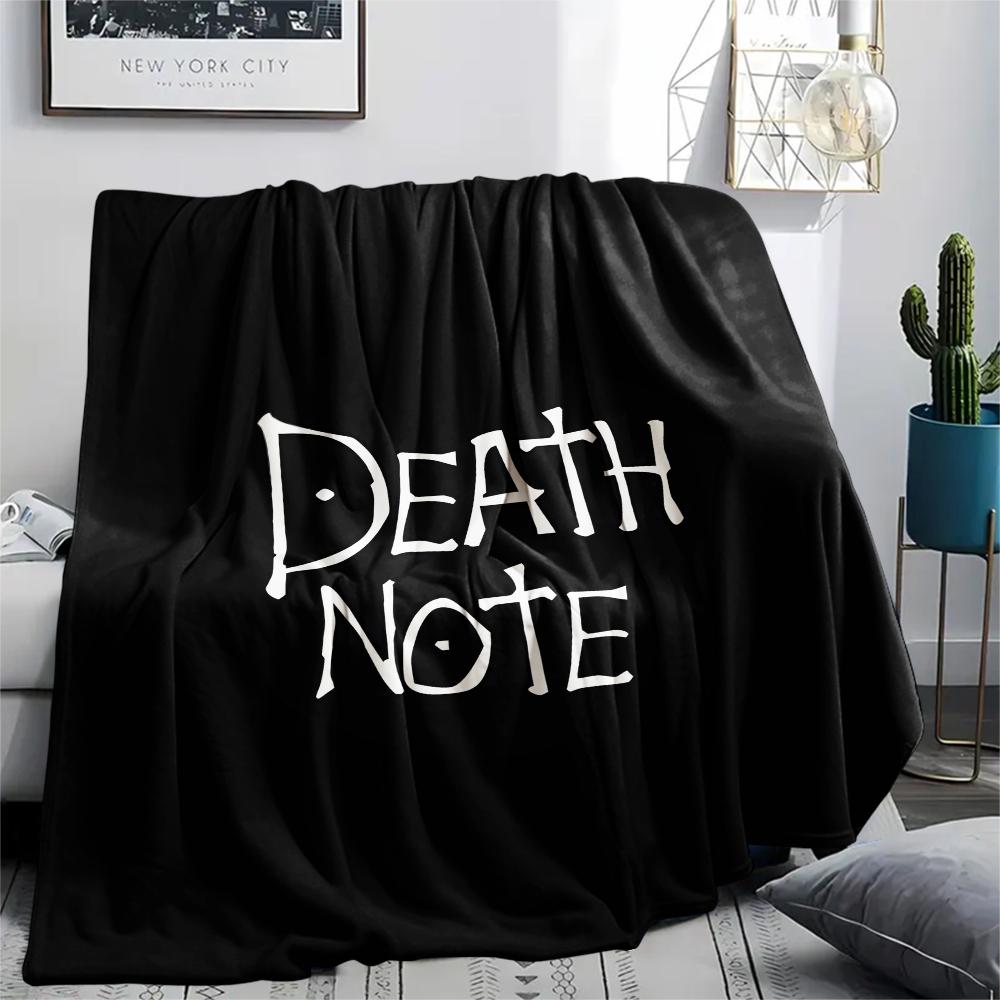 1PC Death Note Print Flannel Blanket, High Quality All Seasons, Home Decor, Warmth and Comfort, Perfect for Christmas Gifts