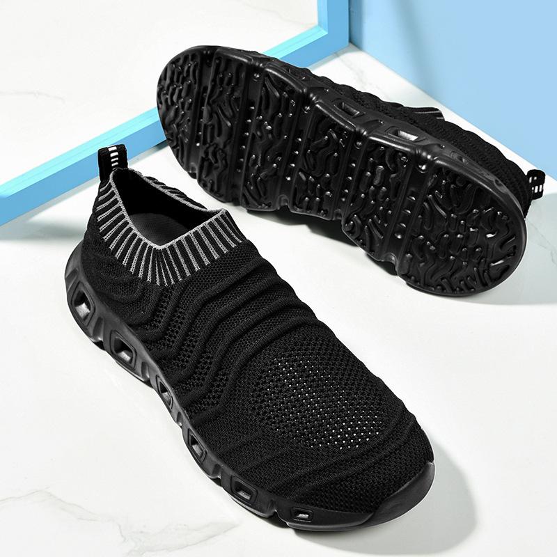Sneakers Men's Spring and Summer New Trendy Shoes Running Shoes Soft Sole Comfortable Fly-woven Large Size Men's Shoes