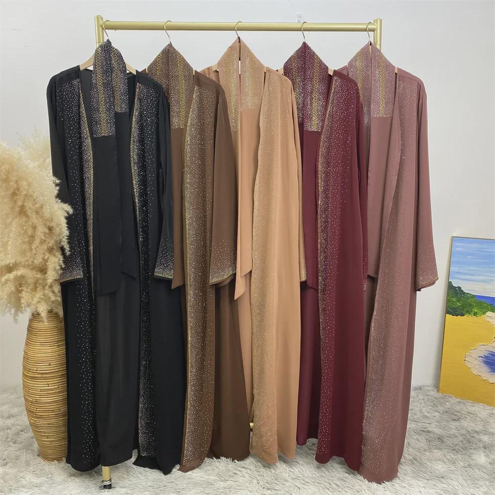 Dubai Hot Sale: Diamond Lace-Up Cardigan Dress with Pocket 2010