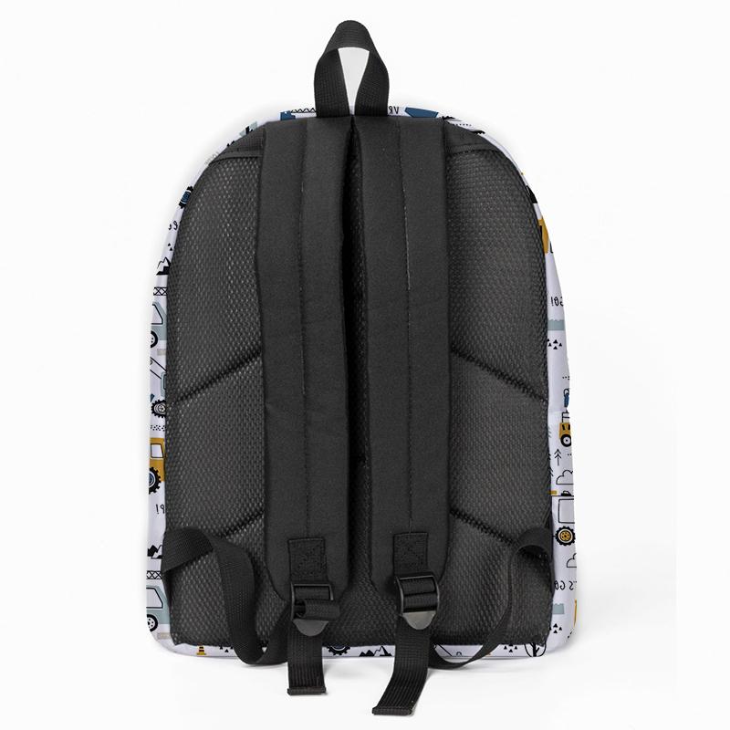 Colorful Car Pattern Airplane Bags for Boy and Girls Best Gifts Large Capacity 2D Flat Cartoon School Backpack for Children