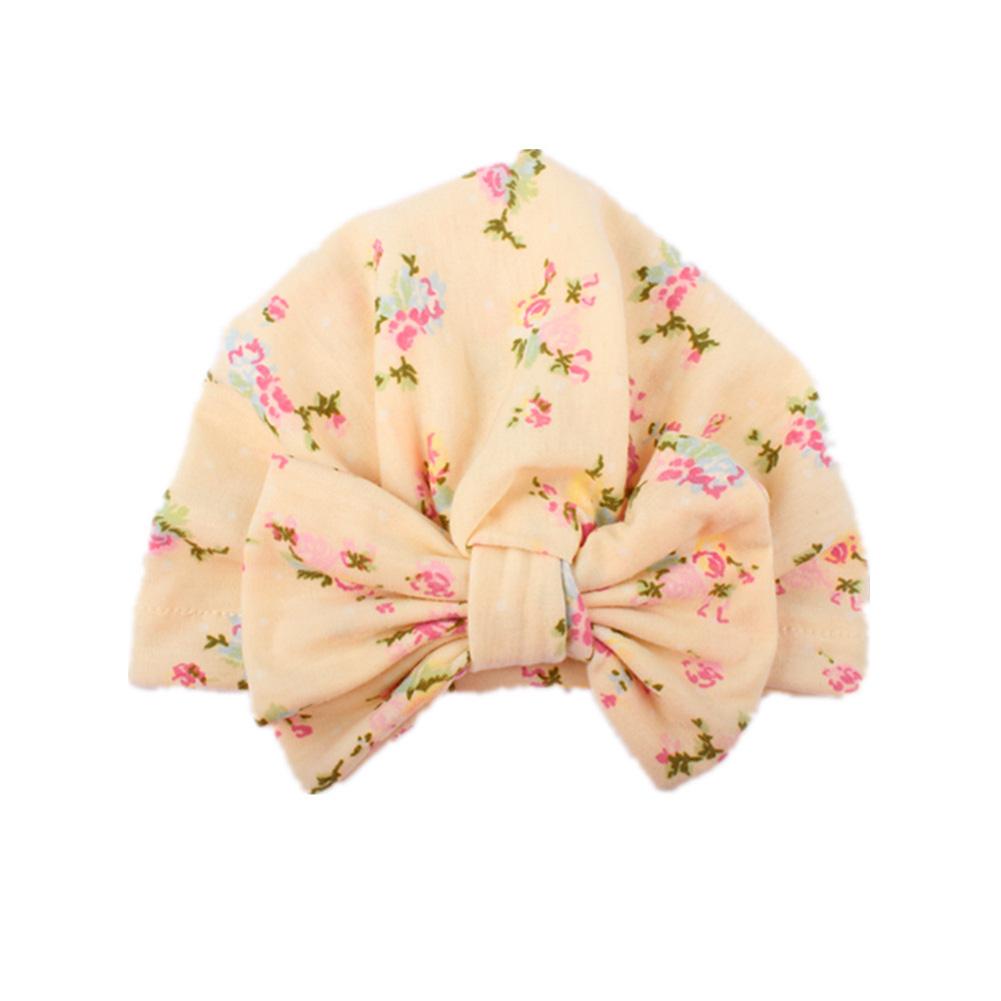 Children  Soft Cotton Warm Hat Delicate Bowknot Cap for Autumn Winter