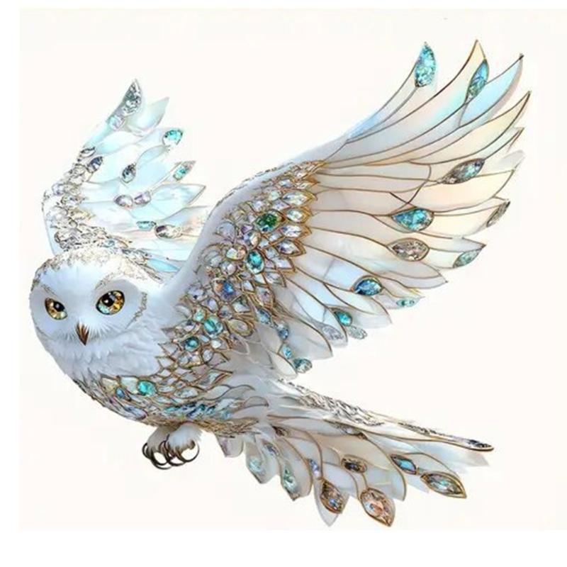 Colorful Acrylic Bird Pendant Crystal Like 2D Flat Hanging Ornament for Car Rear Mirror Charm and Window Decoration