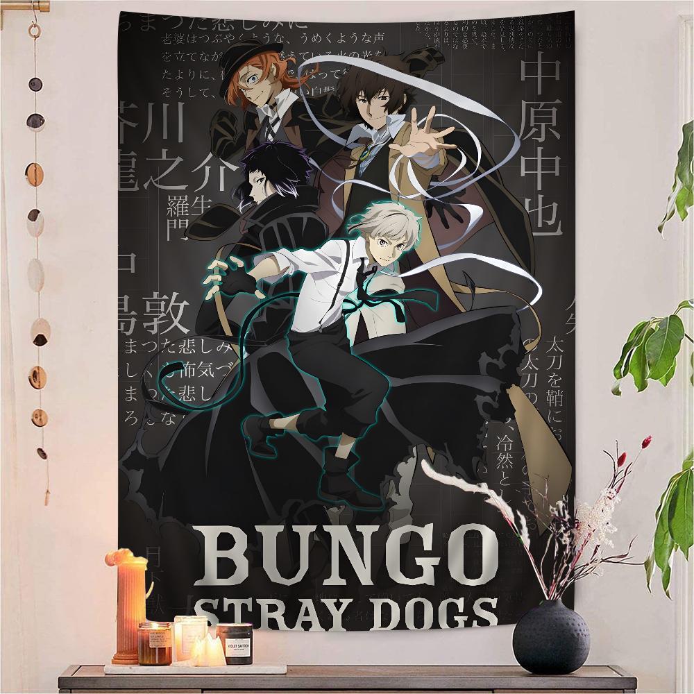 Movie DIY Wall Tapestry Japanese Anime Bungo Stray Dogs Hanging Tarot Hippie Wall Rugs Dorm INS Home Decor